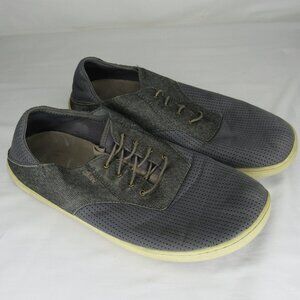 Olukai Charcoal Black Nohea Moku No Tie Boat Shoes Men's 12
